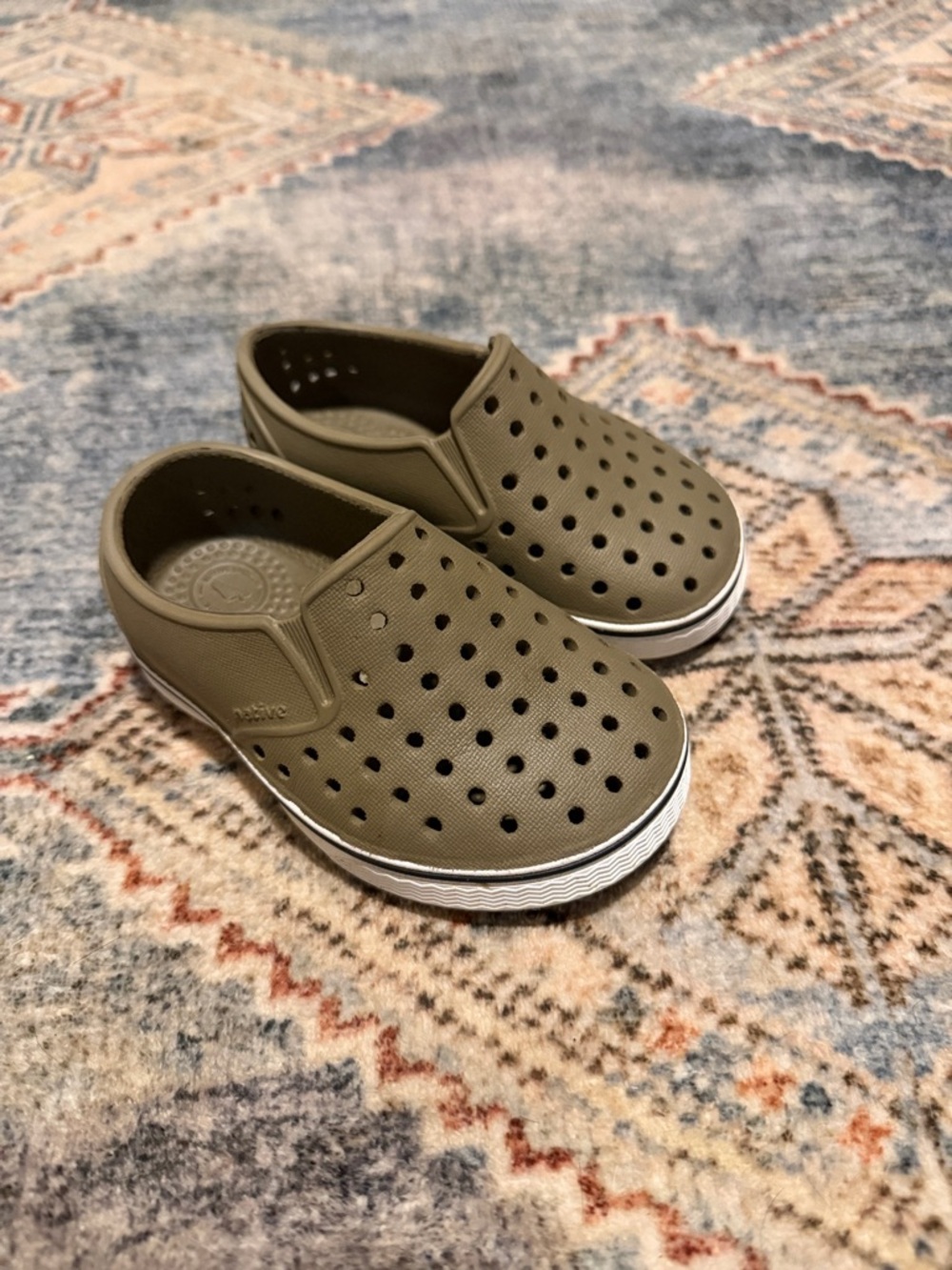 Native Toddler Slip-On Shoe in Olive